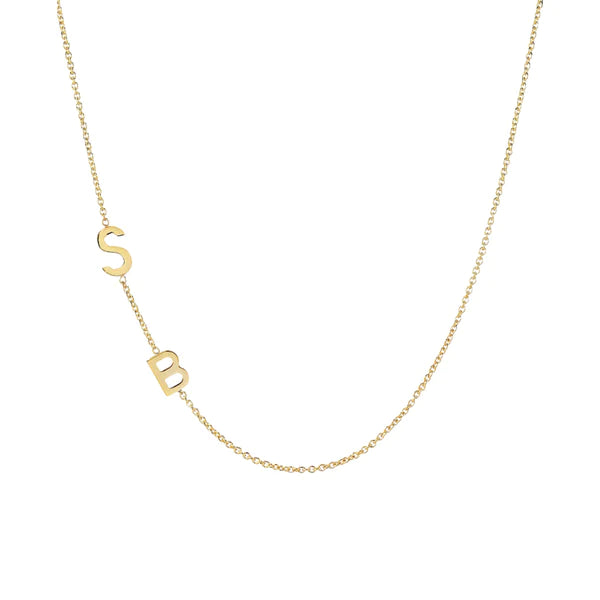 Two letter on sale initial necklace