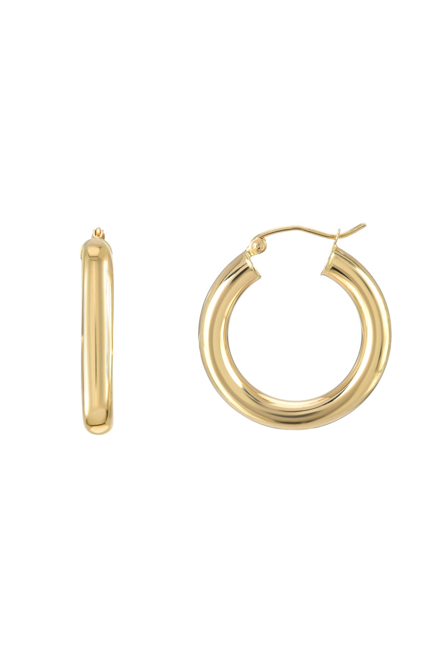 Thick 14k deals gold hoop earrings