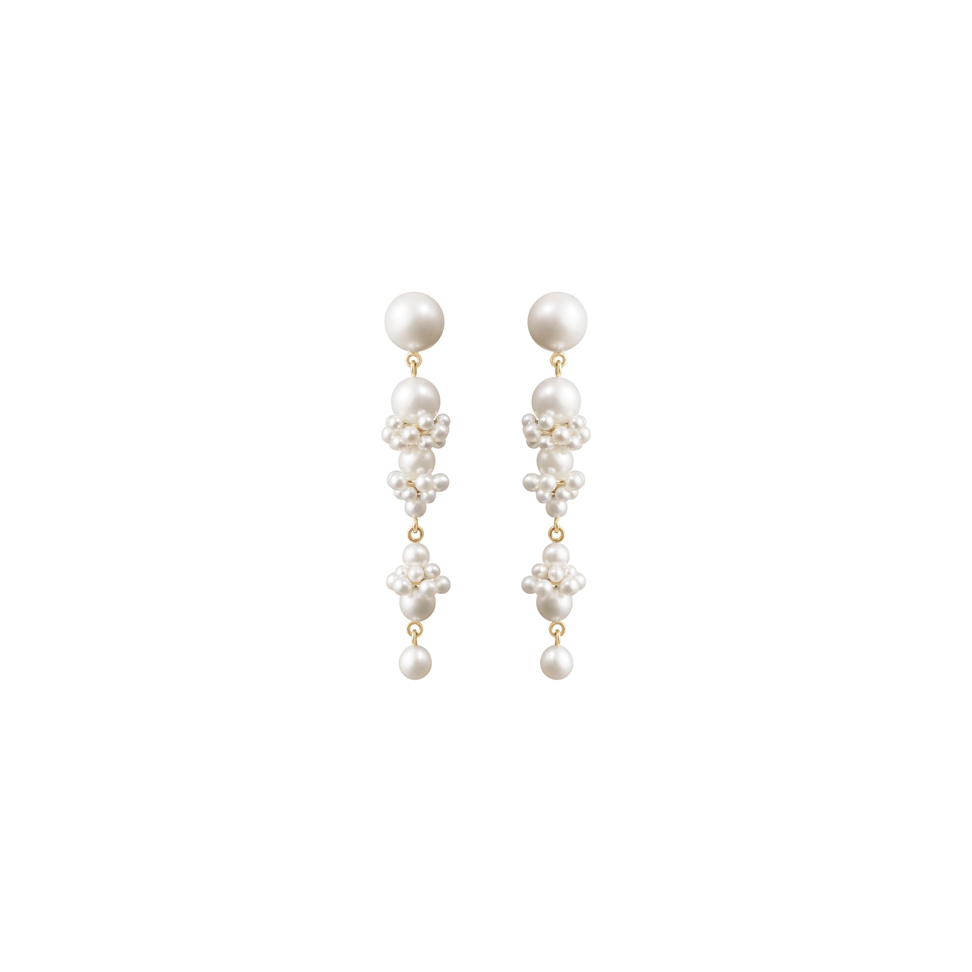 Petite Perle Nuit 14Kt gold and pearl earrings